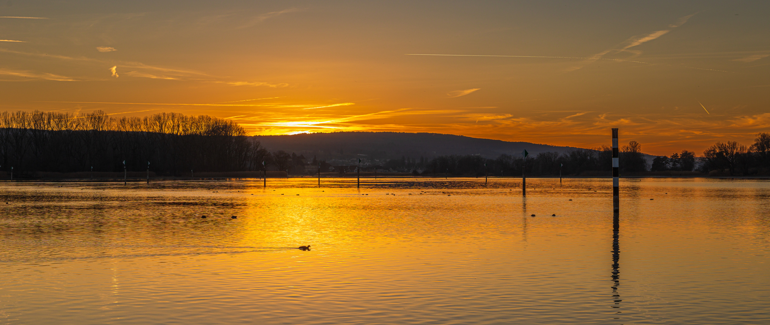 Abends am Rhein