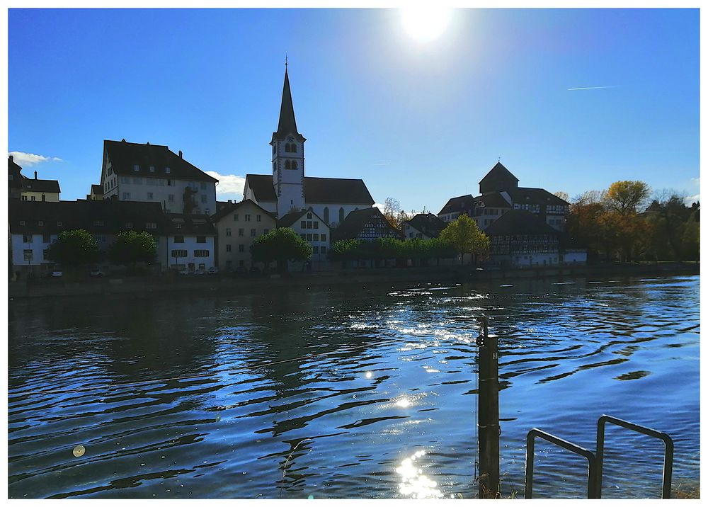 Abends am Rhein in Diessenhofen