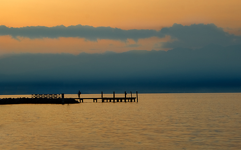 Abends am See