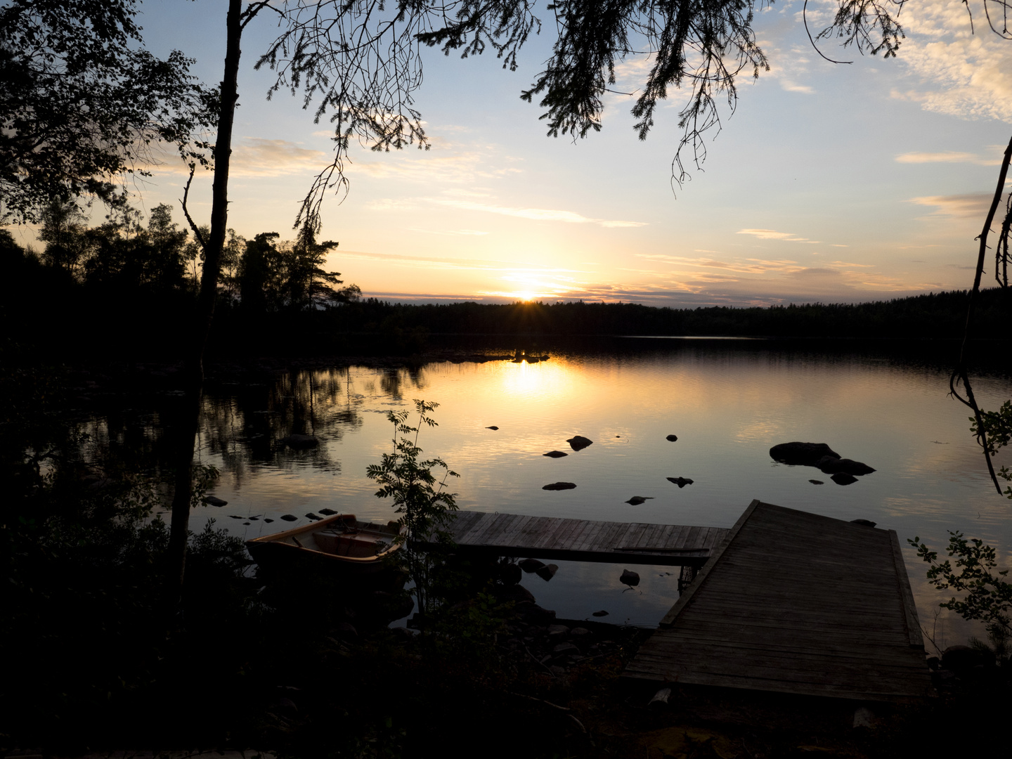 Abends am See