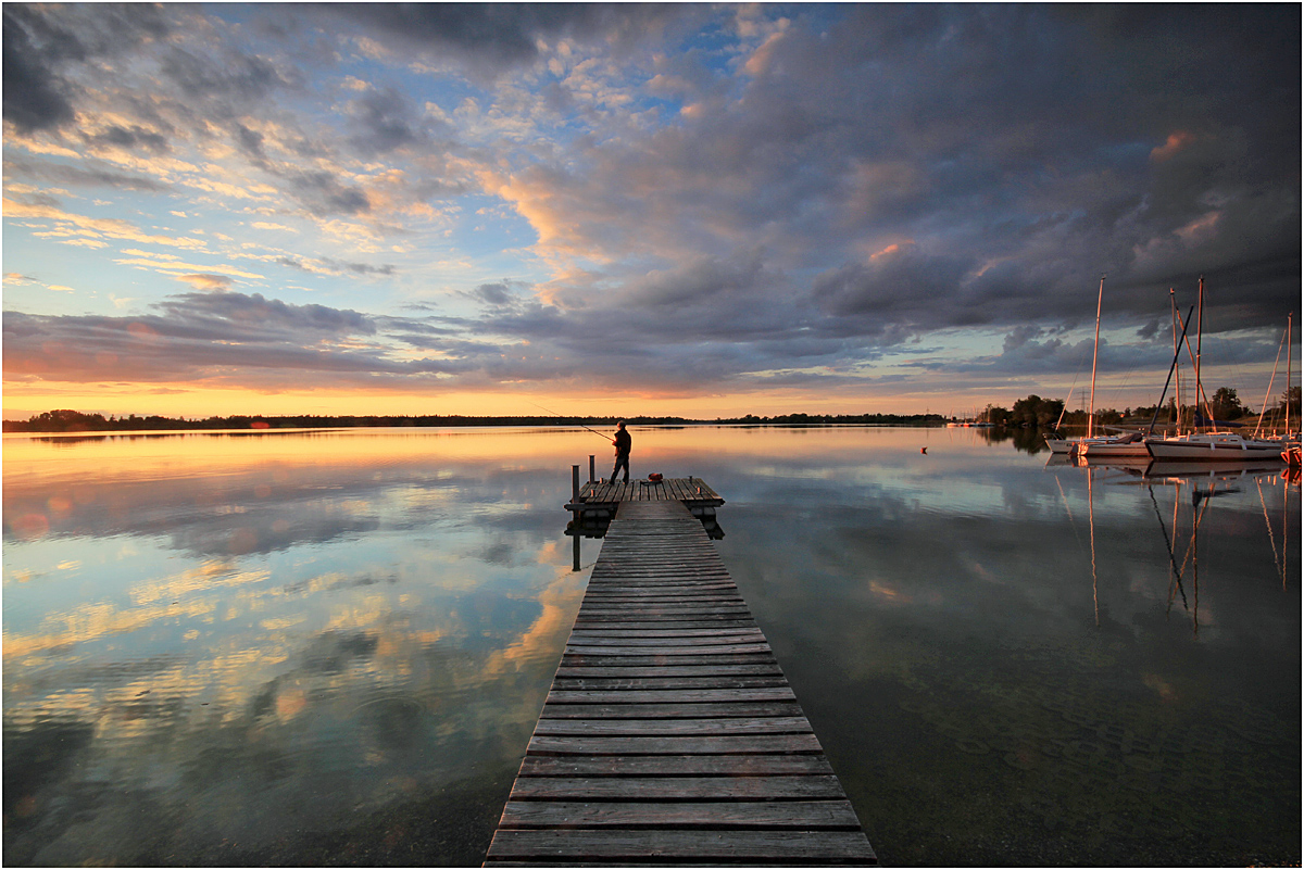 Abends am See