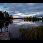 Abends am See (Schweden).