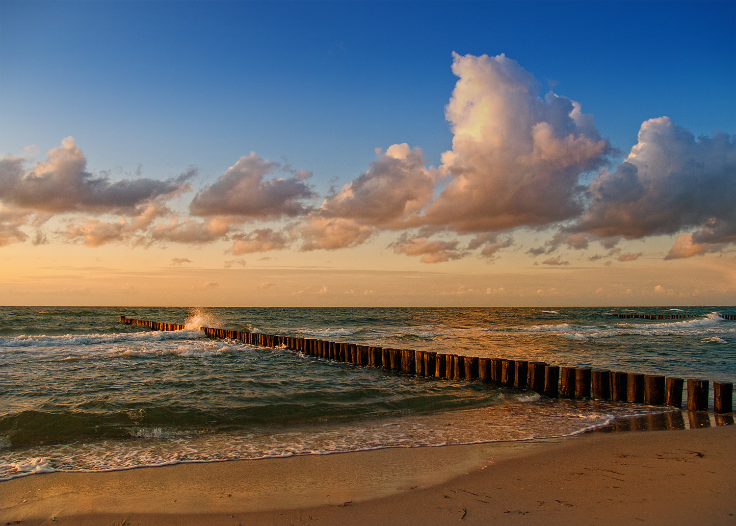 Abends am Strand ...