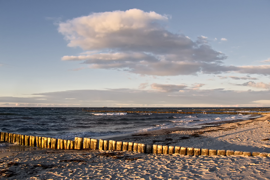 Abends am Strand ...