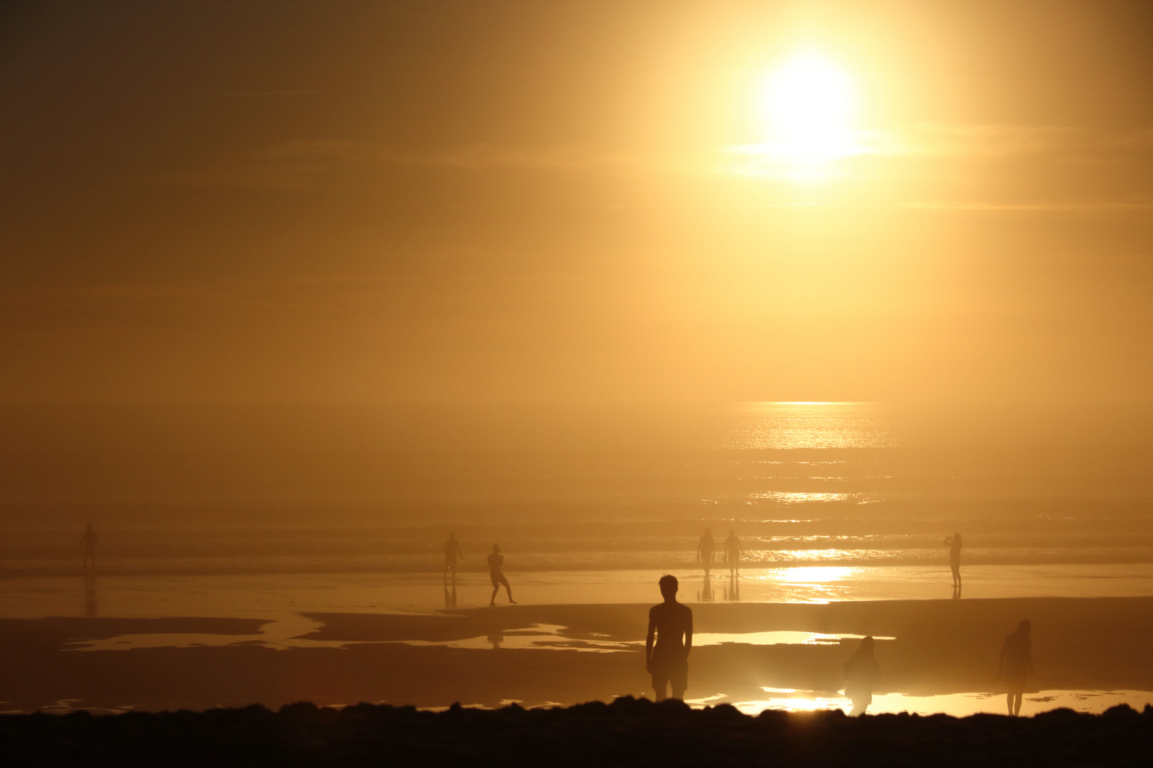 Abends am Strand ...