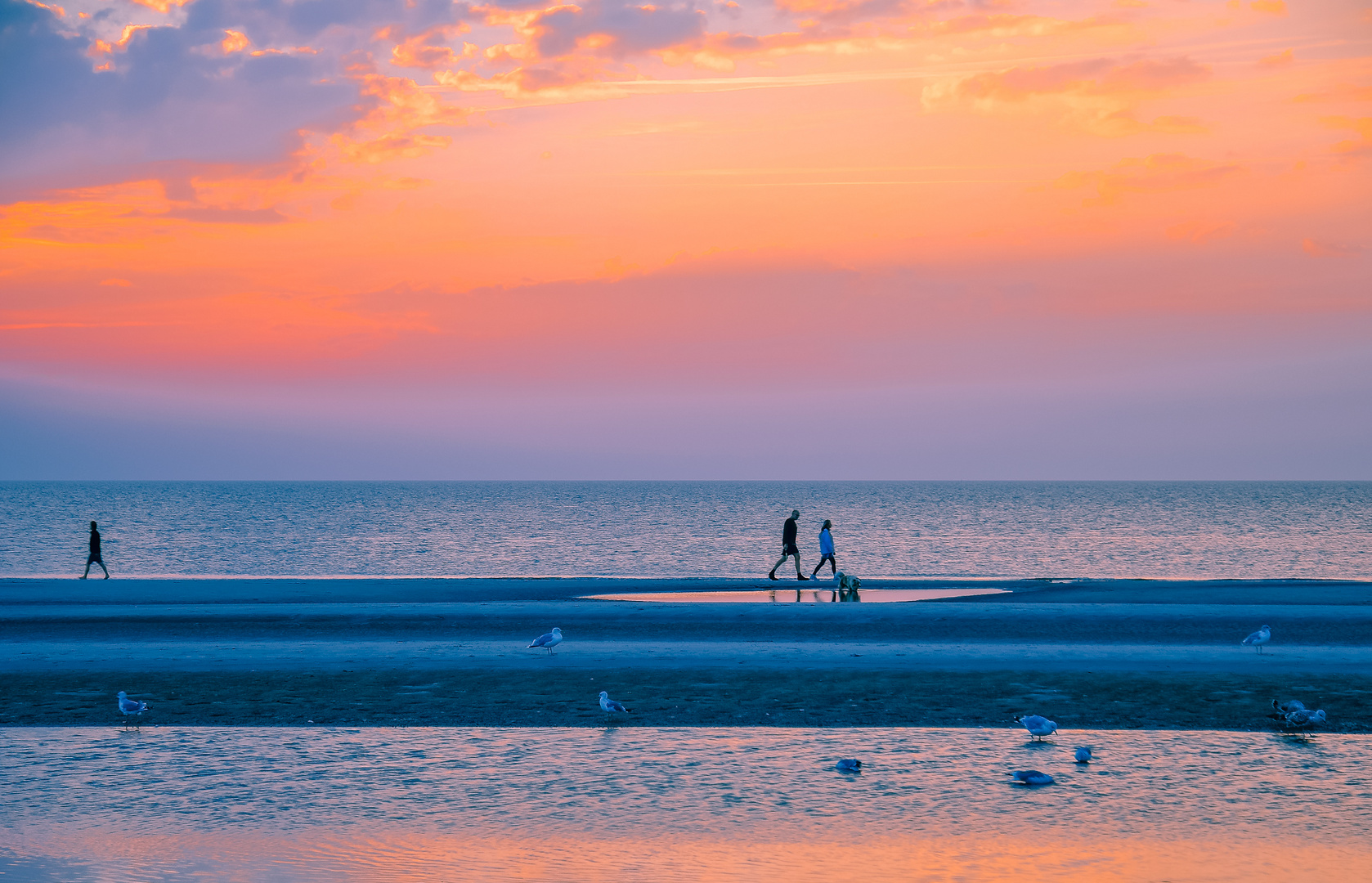 Abends am Strand