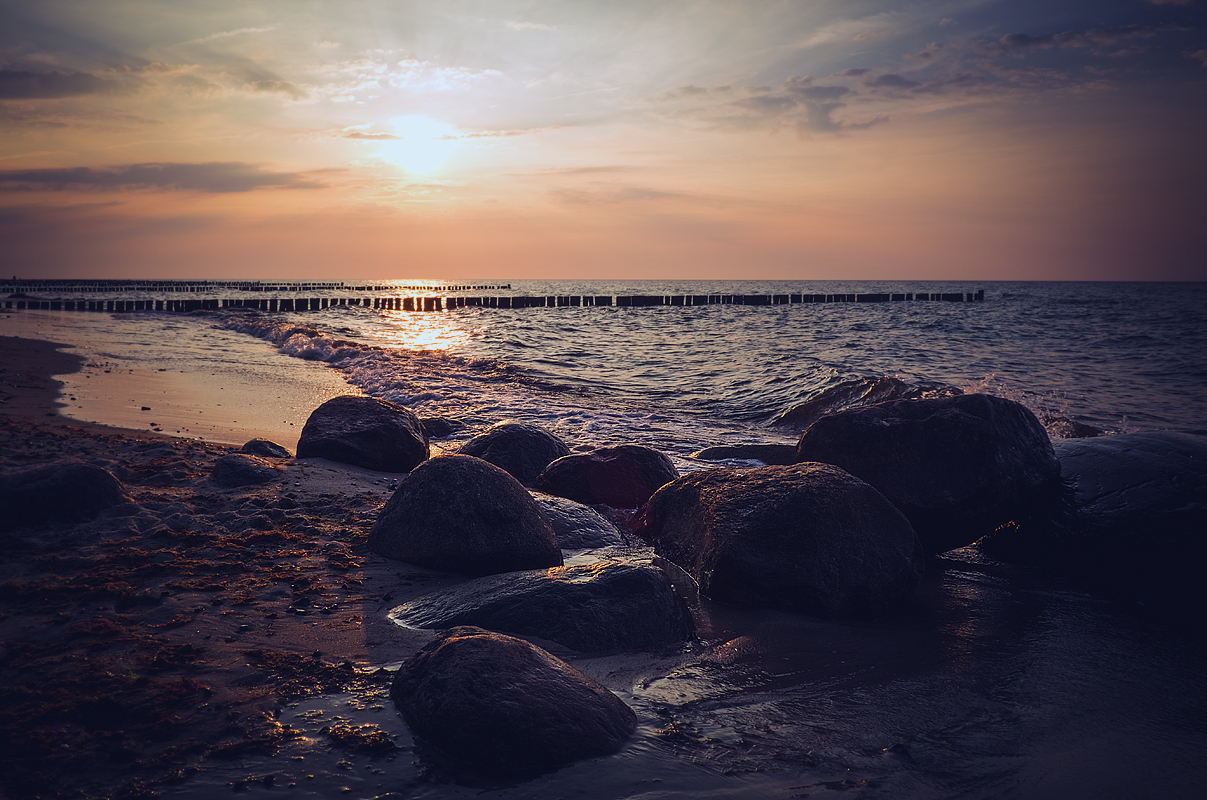 Abends am Strand ...