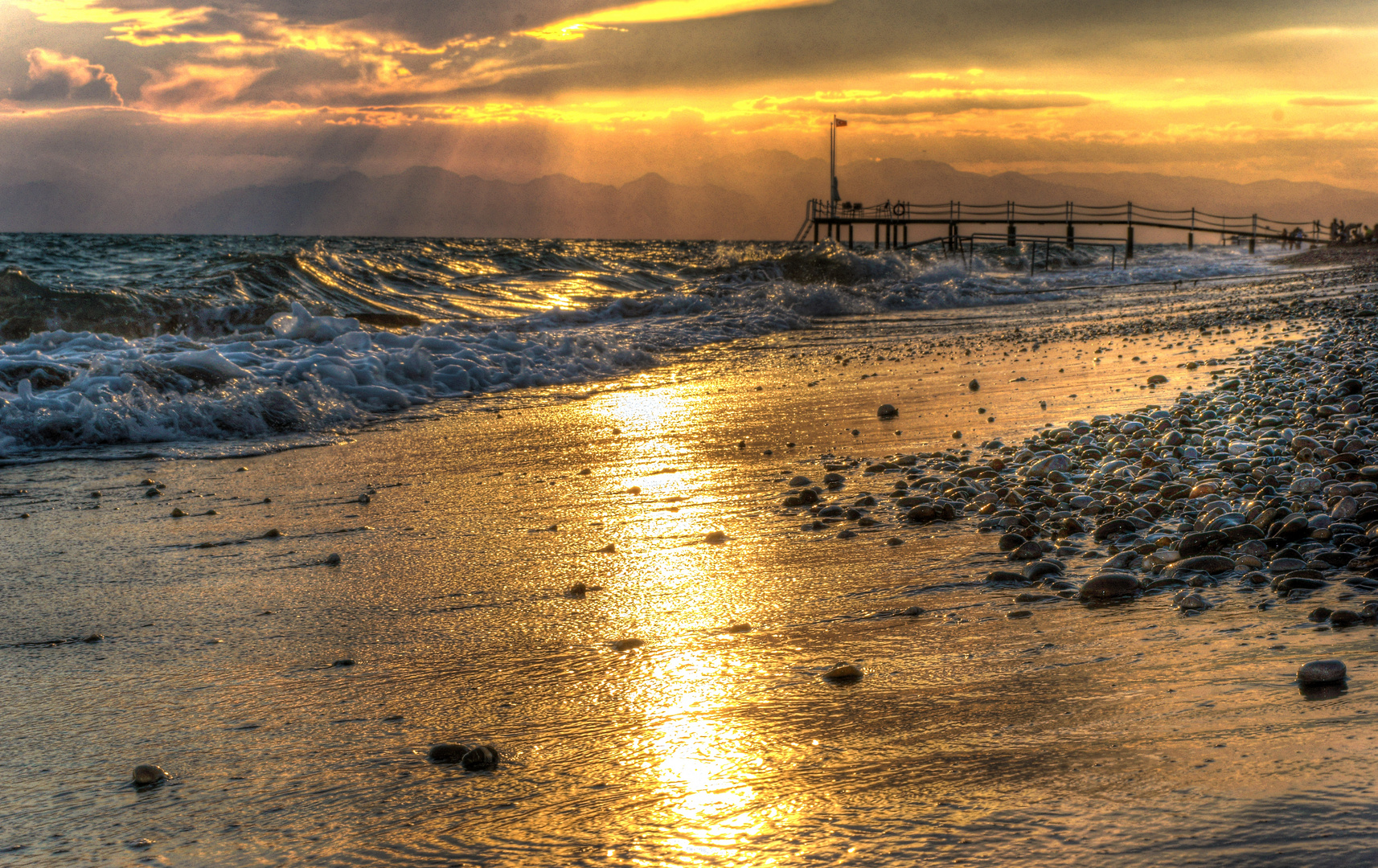 Abends am Strand