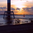 Abends am Strand von Blankenese ...