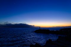 Abends am Strand von Calheta, Madeira