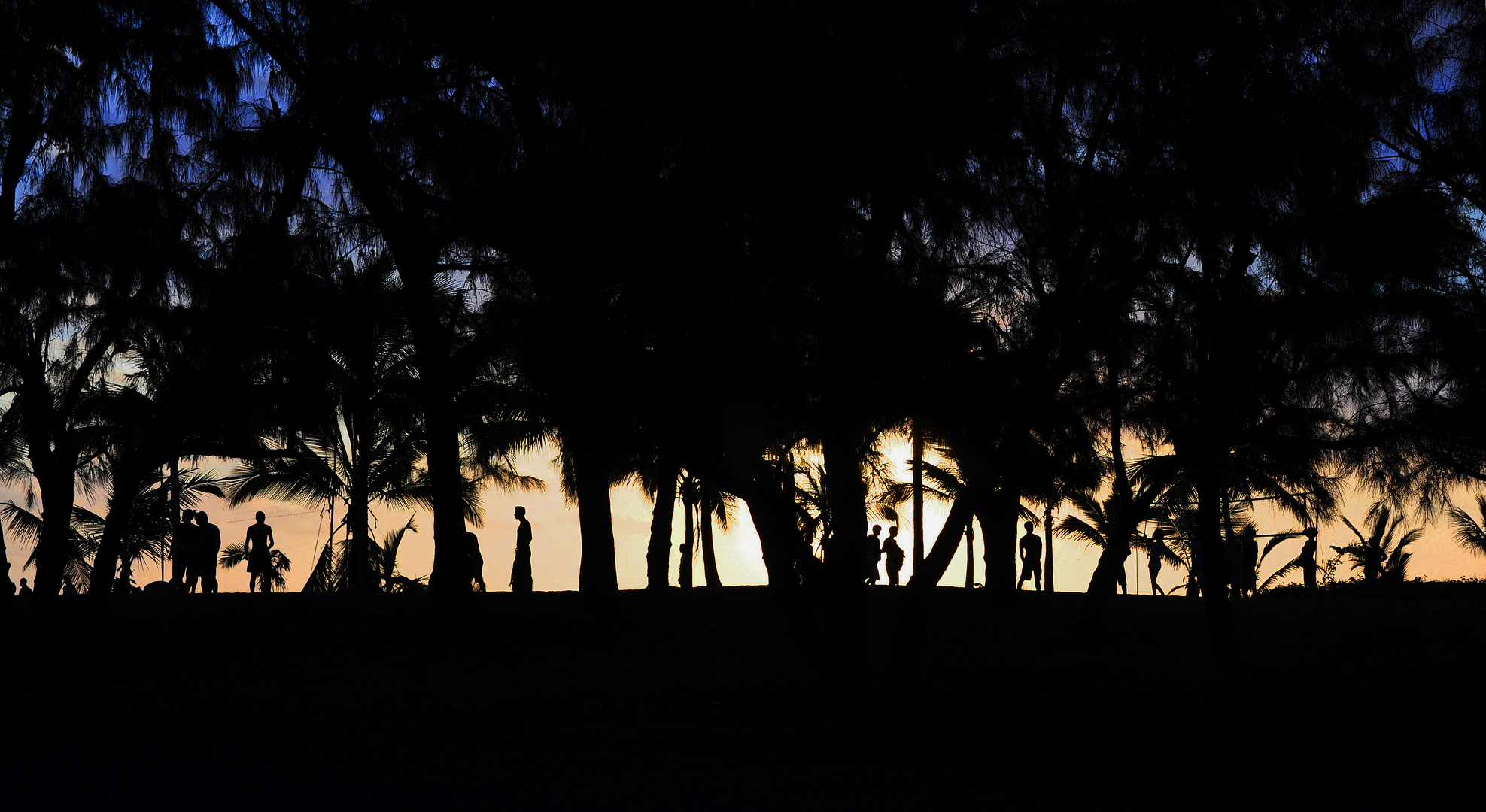 Abends am Strand von Etang-salé, La Réunion