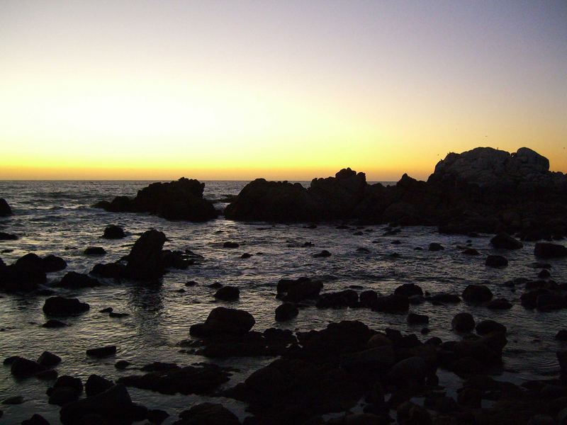 Abends am Strand von Reñaca