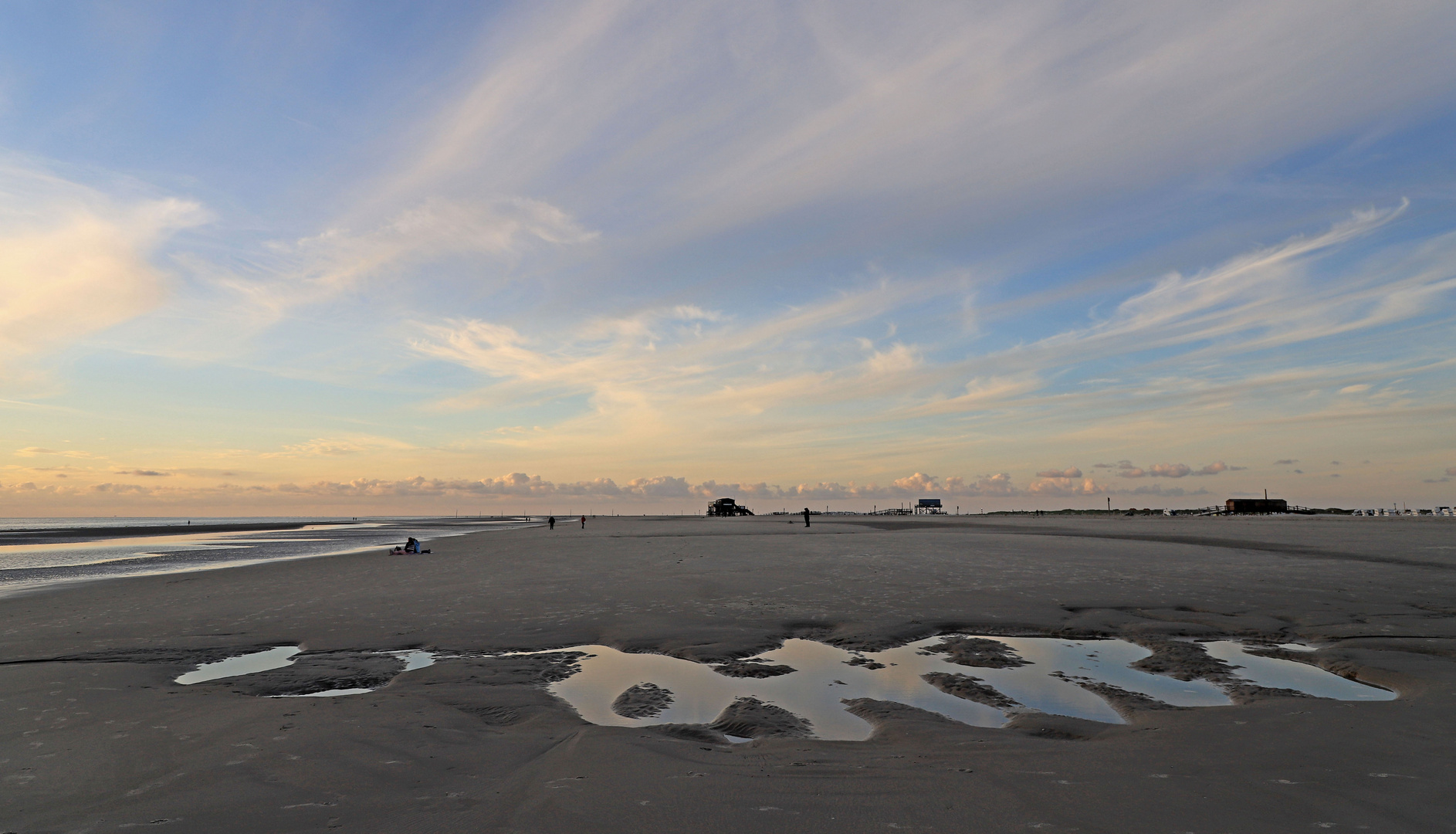 Abends am Strand von Sankt Peter Ording