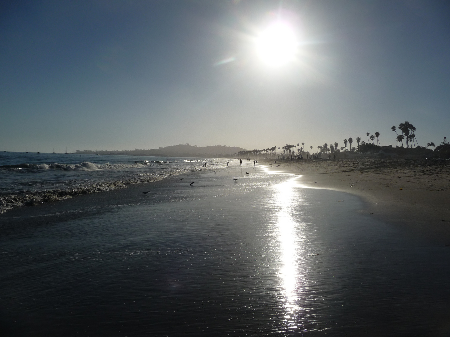 Abends am Strand von Santa Barbara