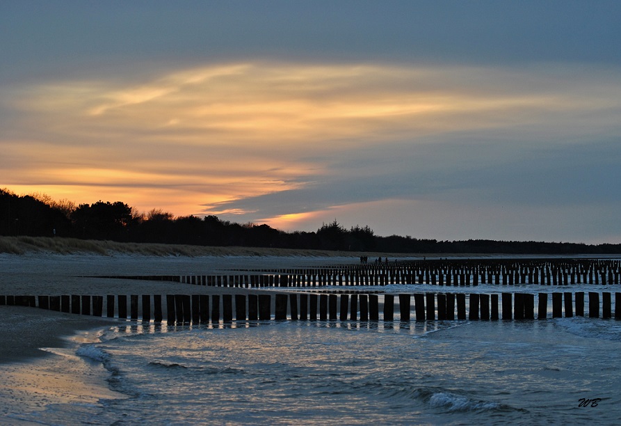 ... abends am Strand von Zingst