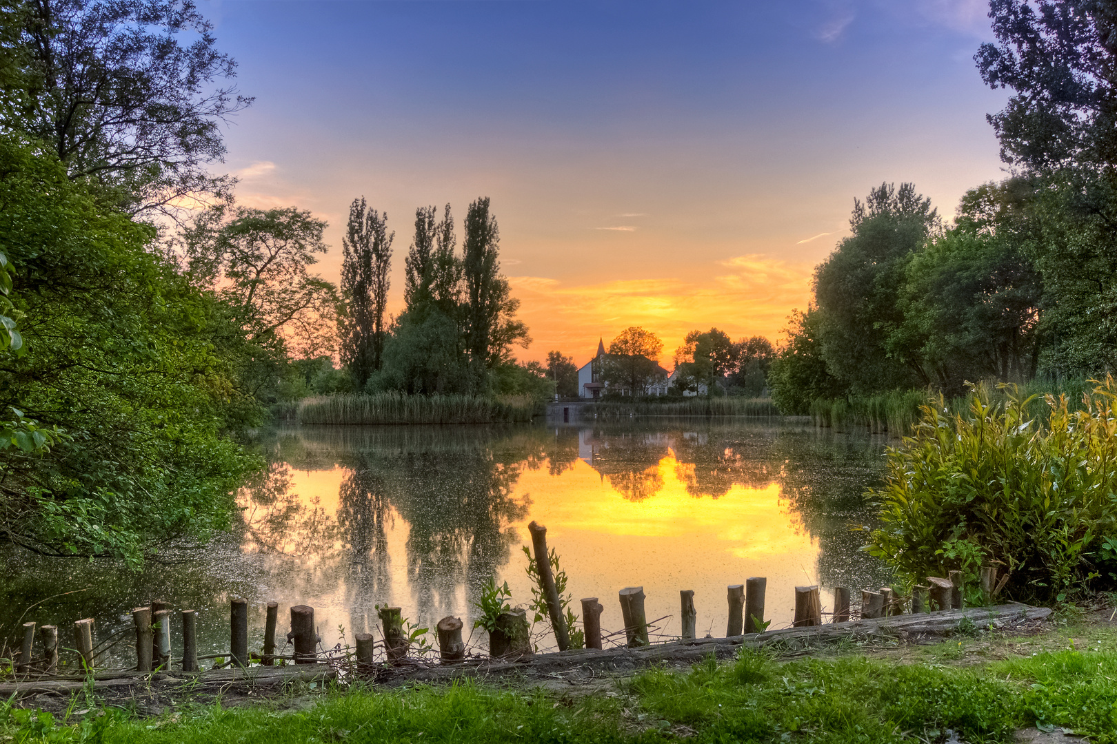 Abend`s am Teich