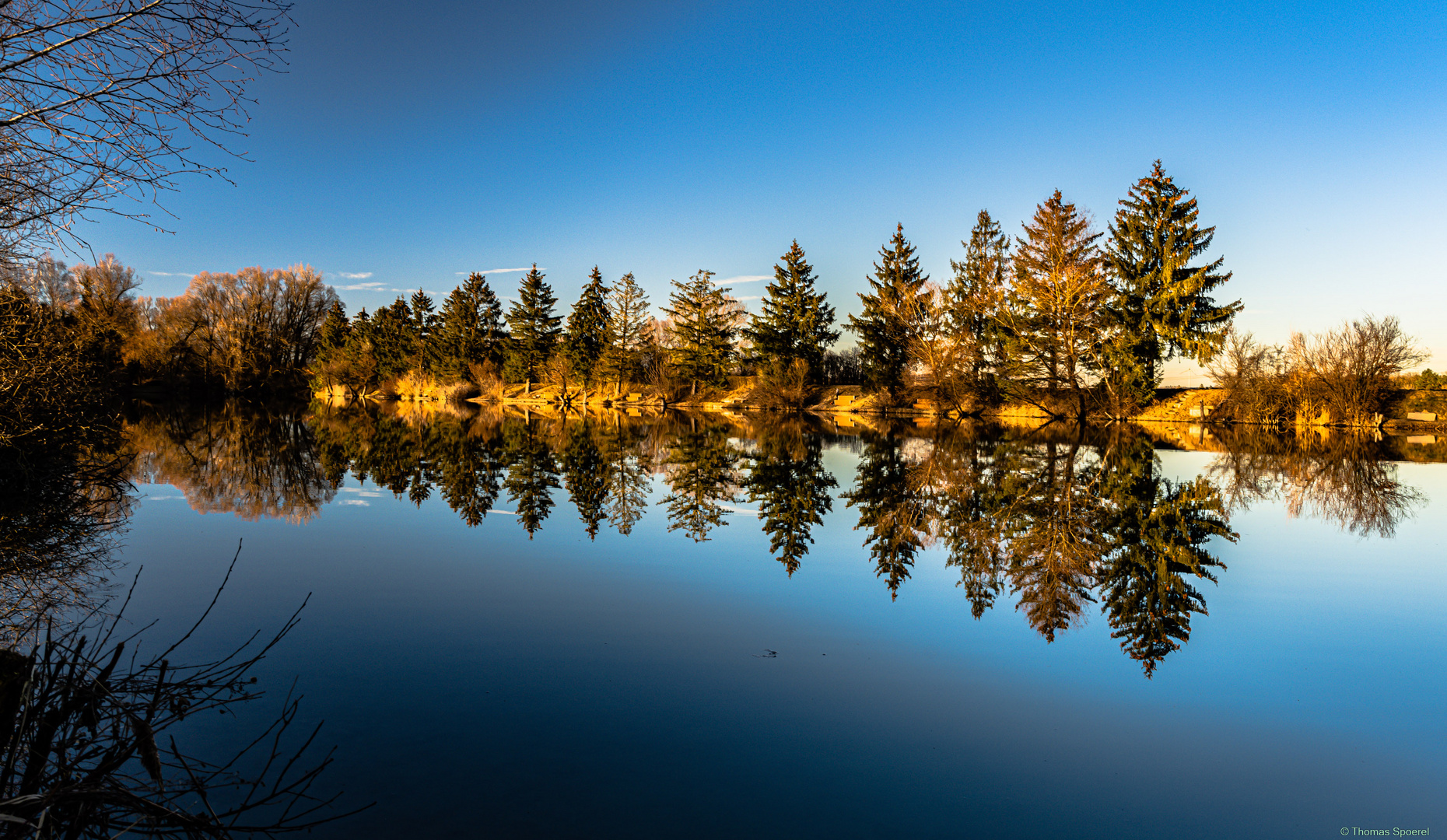 Abends am Teich