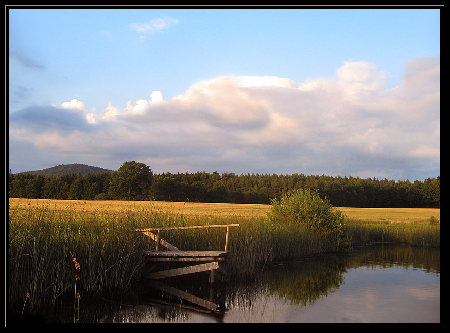 Abends am Teich