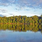 Abends am Urwaldfluss Rio Tambopata