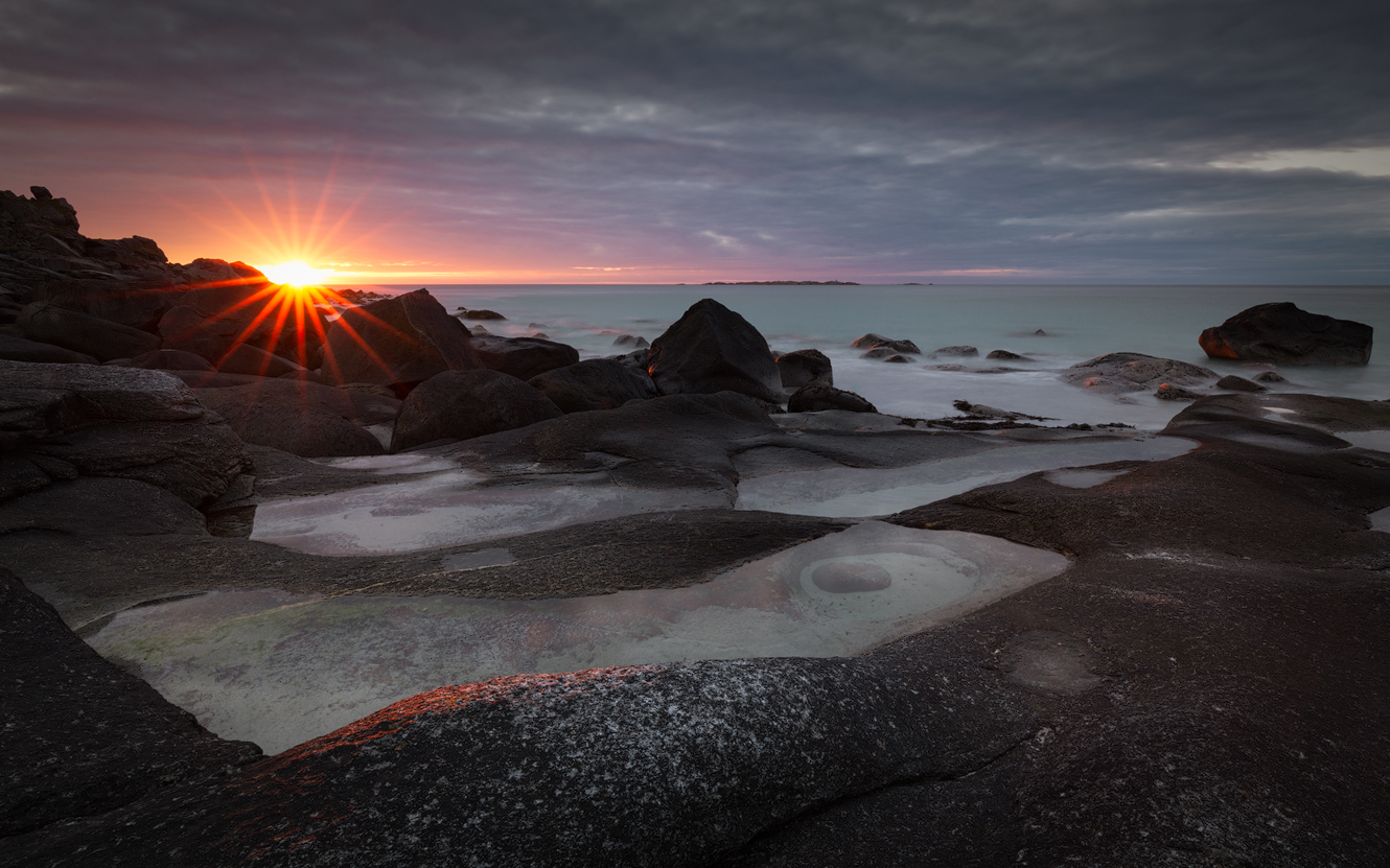 Abends am Uttakleiv Beach