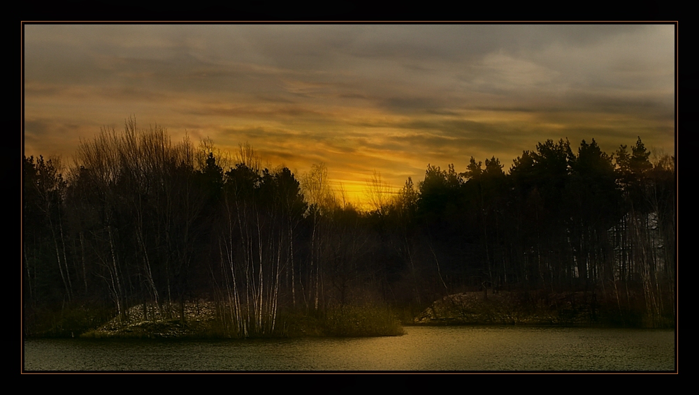 Abends am Waldsee