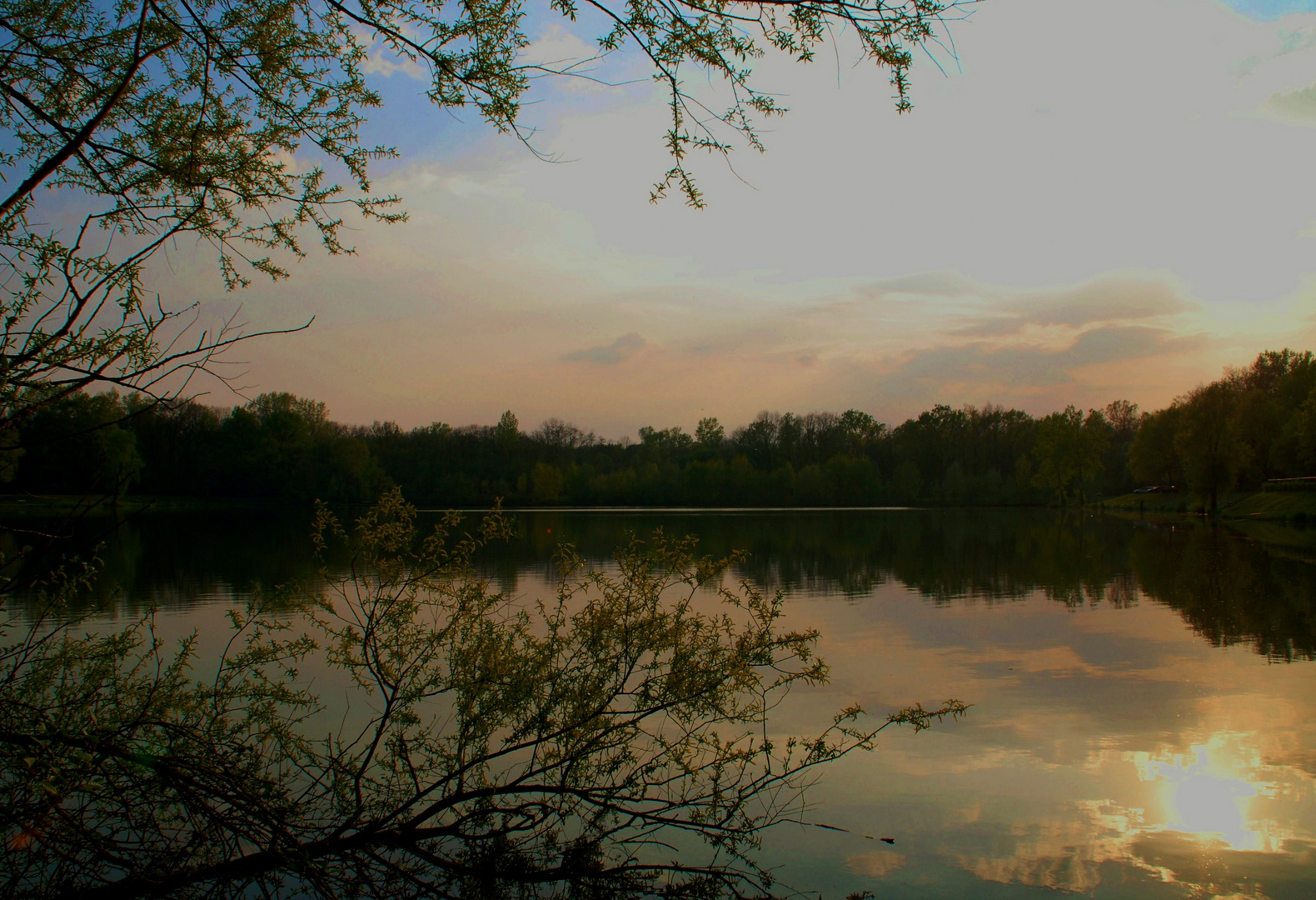 Abends am Weiher