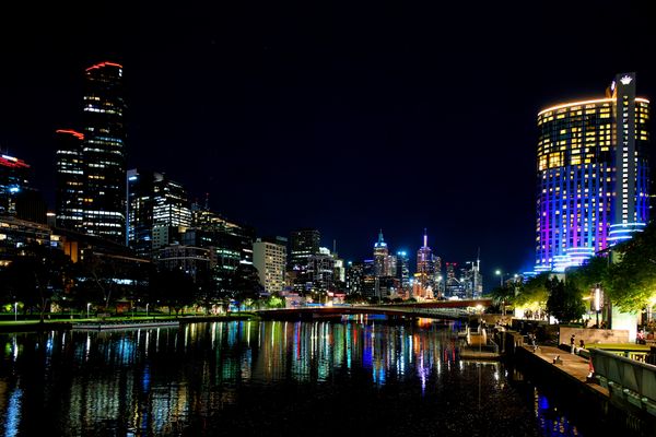 Abends am Yarra River, Melbourne