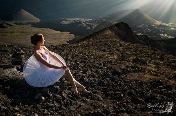 Abends an den Ausbruchskratern