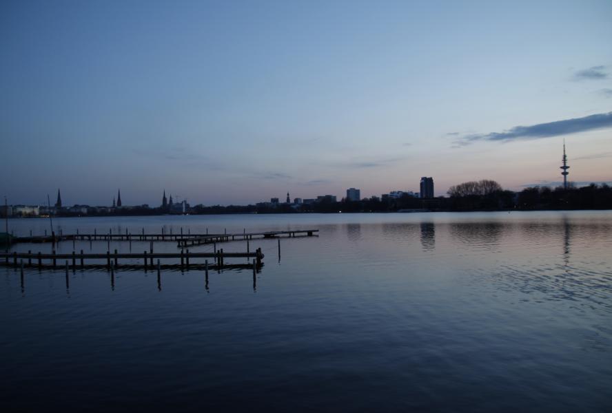 Abends an der Alster