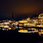 Abends, an der Alster