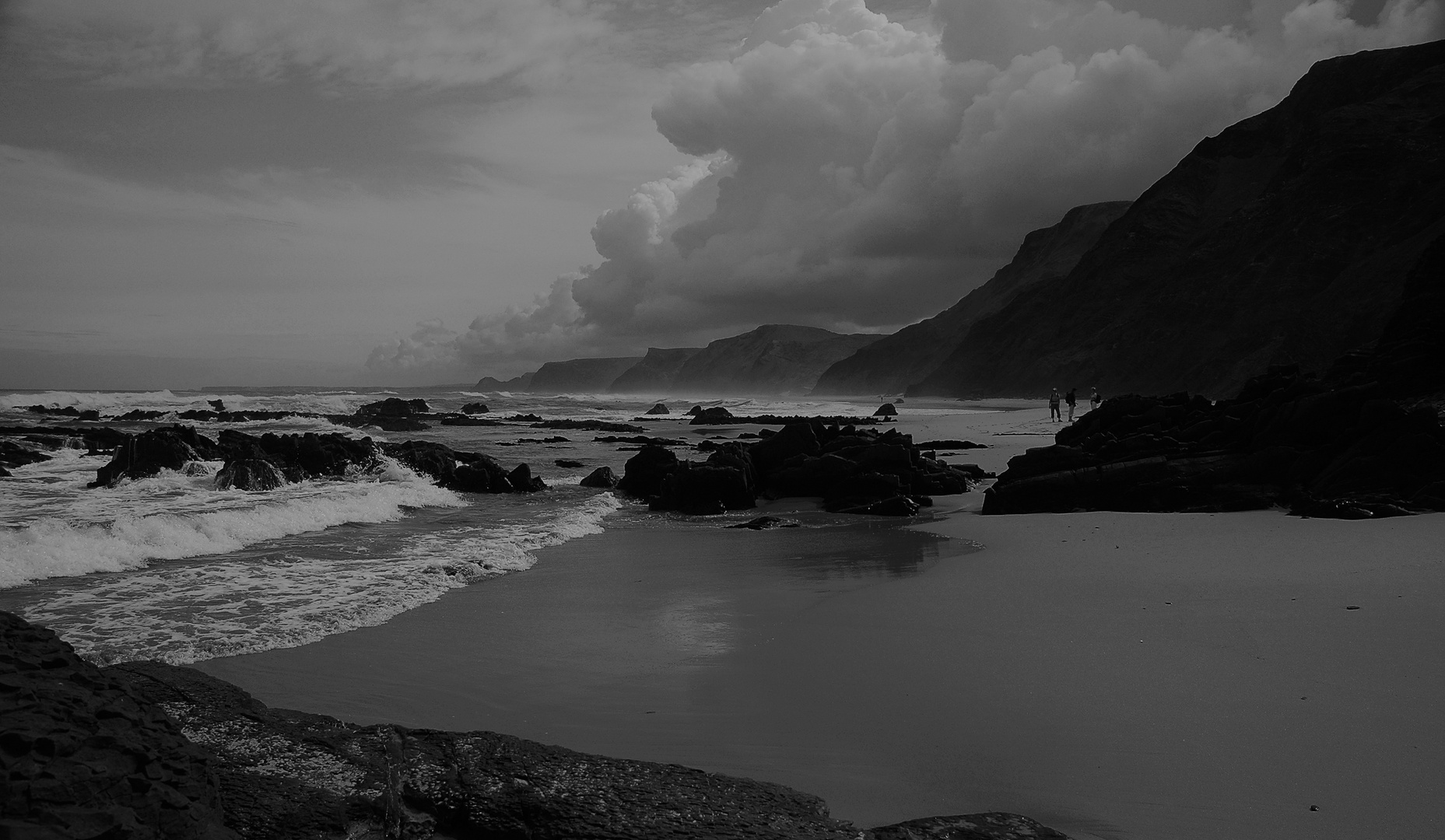 Abends an der Atlantikküste im Südwesten Portugals