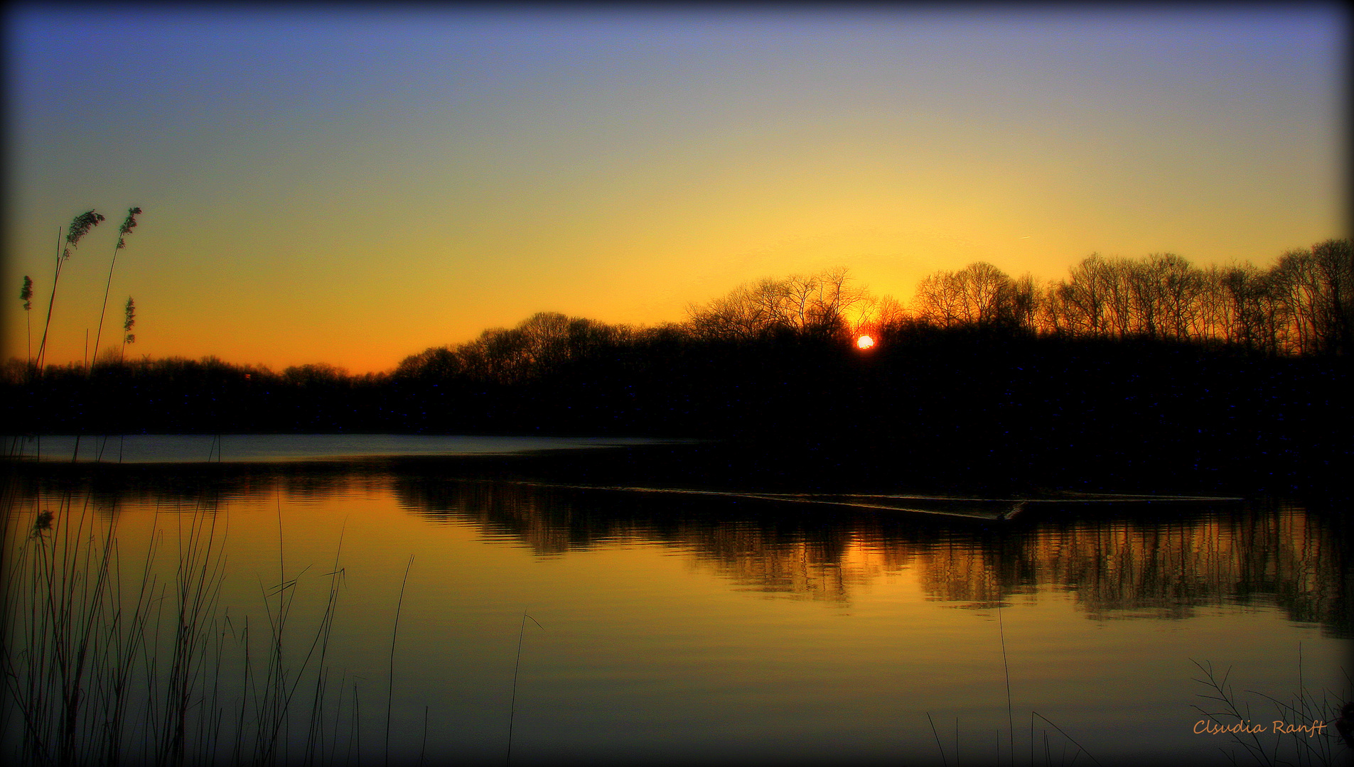 abends an der Baggerkuhle