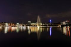 Abends an der Binnenalster