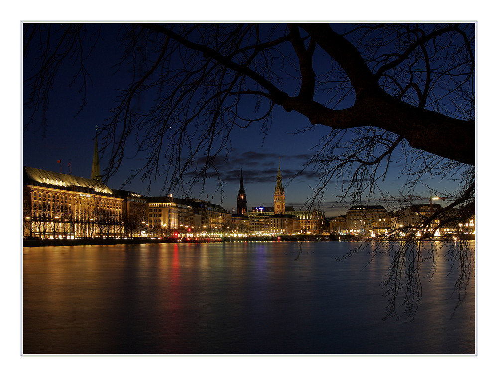 Abends an der Binnenalster