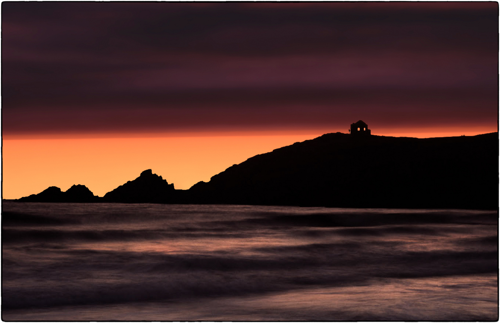 Abends an der Cote Sauvage ( Bretagne )