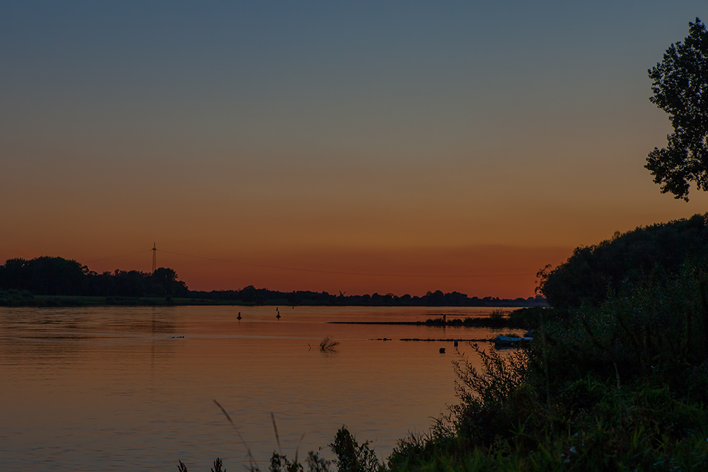 Abends an der Elbe