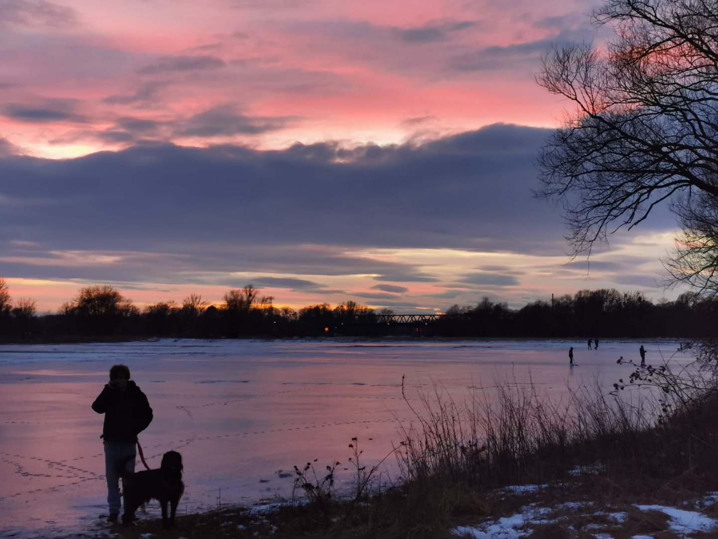 Abends an der Elbe