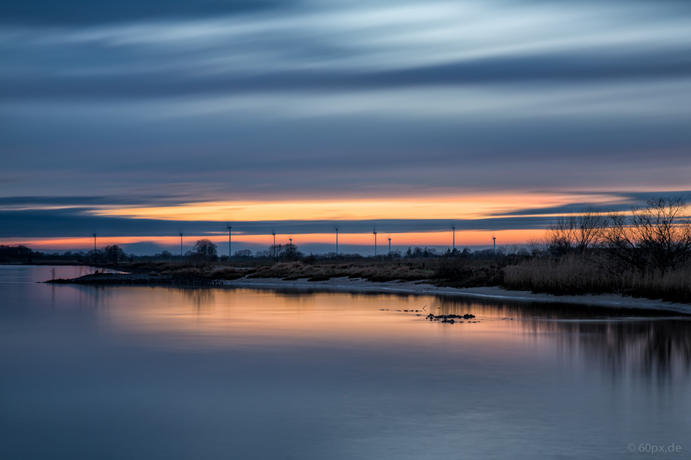 Abends an der Elbe VI