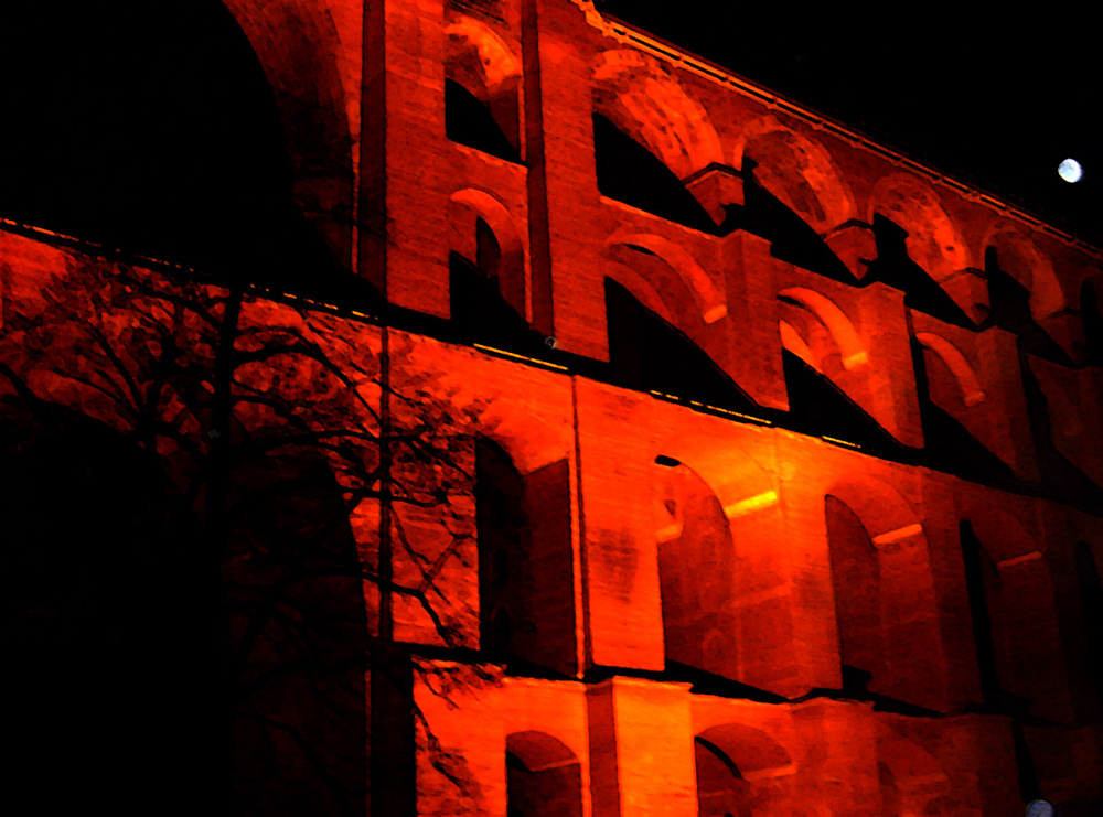 Abends an der Göltzschtalbrücke