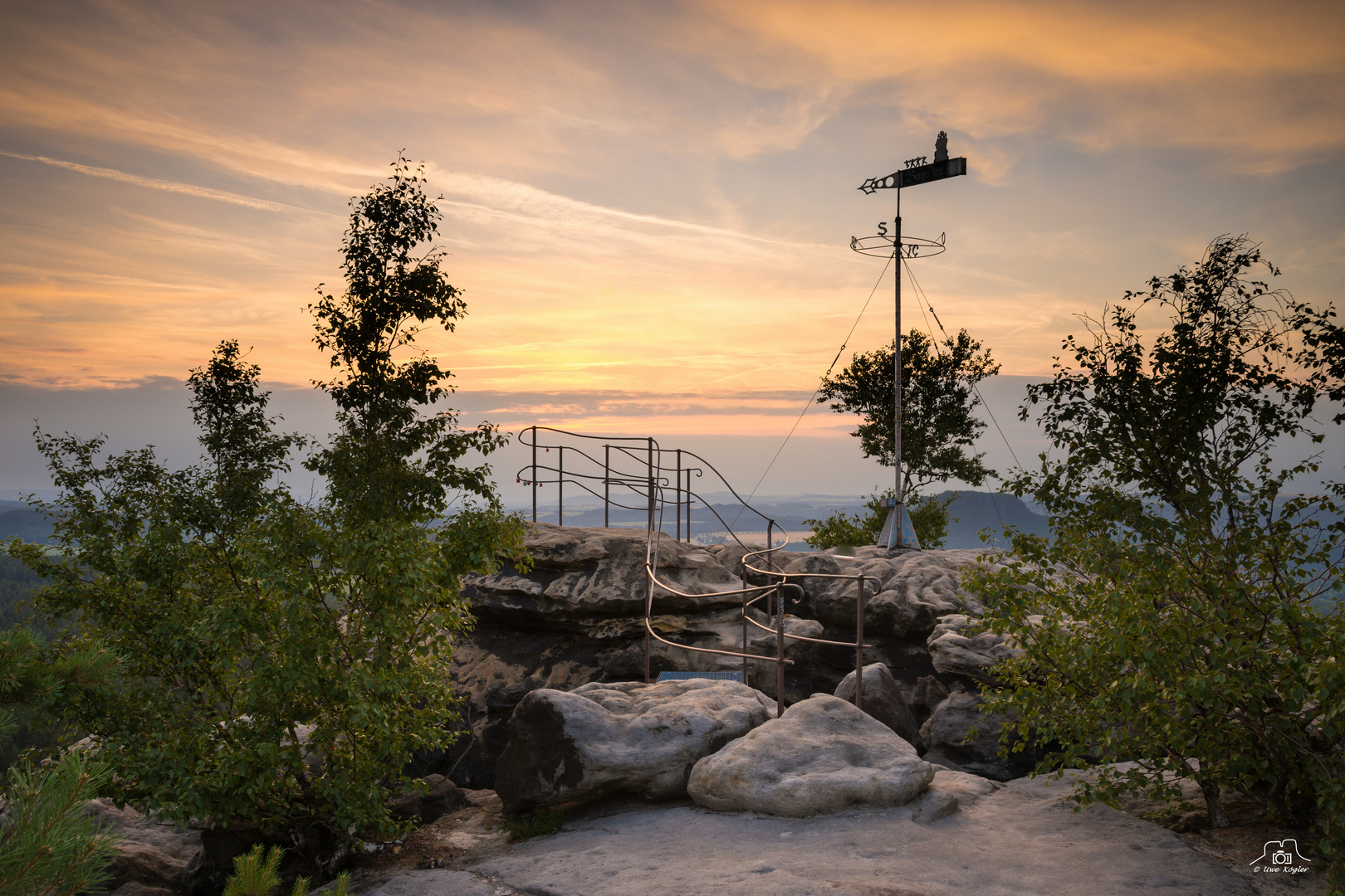 Abends an der Gohrisch-Wetterfahne