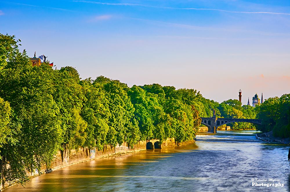 Abends an der Isar