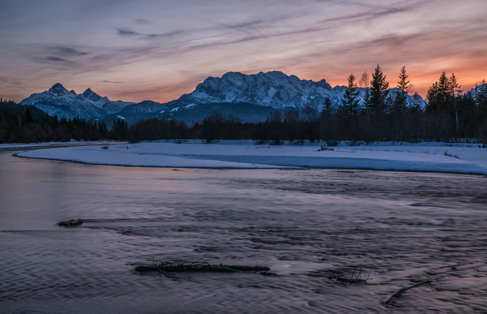 Abends an der Isar