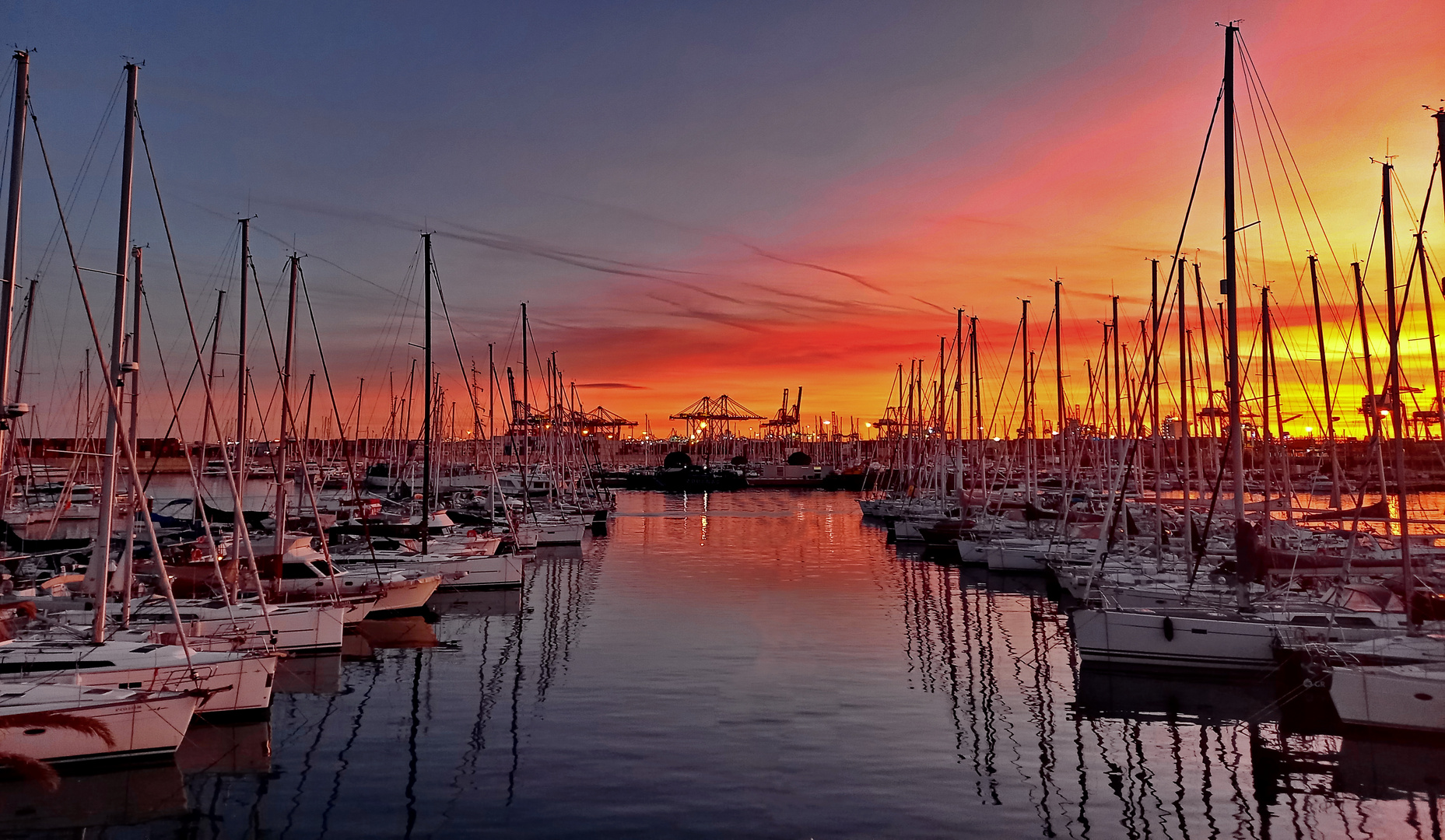 Abends an der Marina