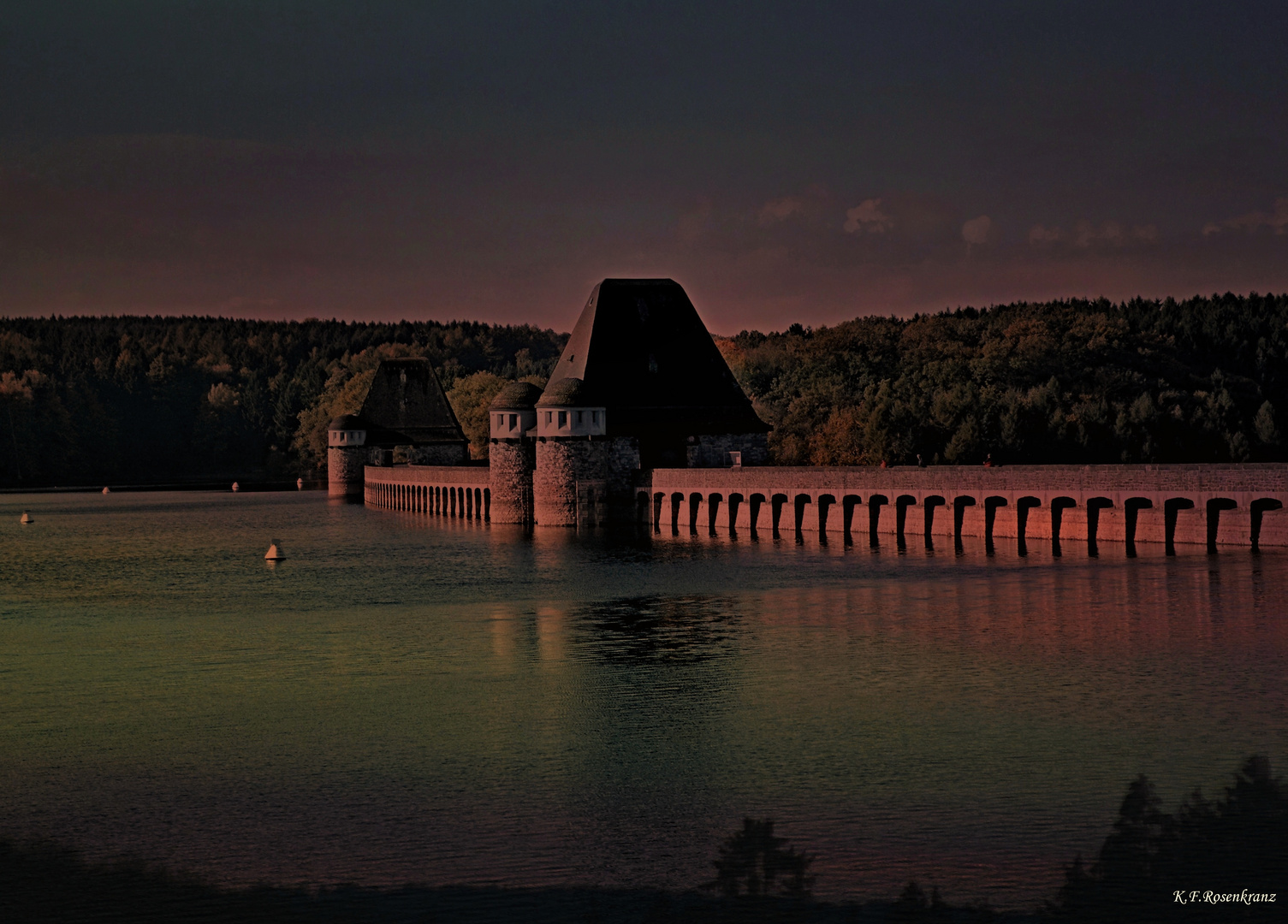 Abends an der Möhnetalsperre