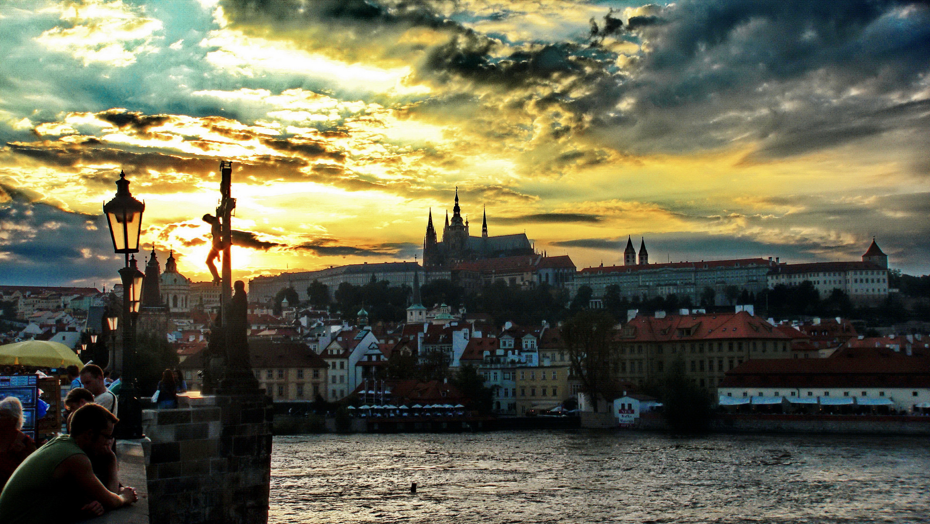 Abends an der Moldau