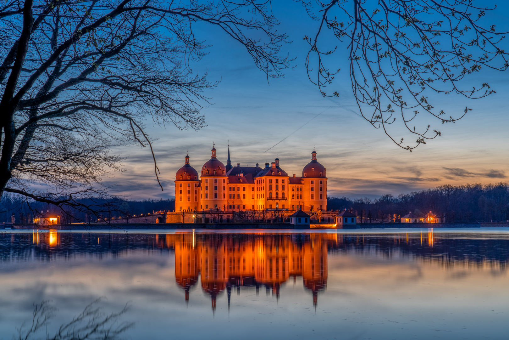 Abends an der Moritzburg (2 ) 