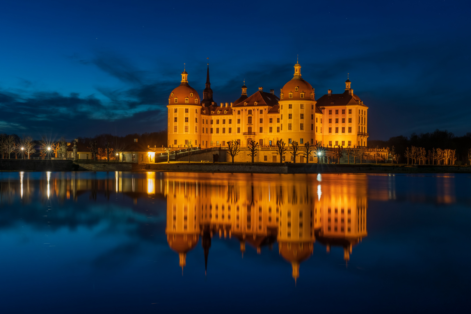 Abends an der Moritzburg (3)