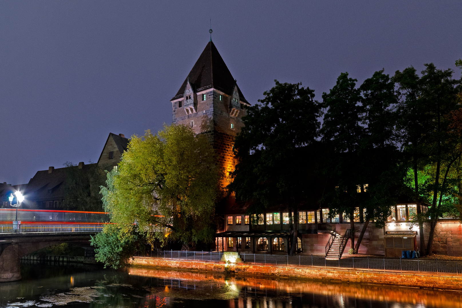 Abends an der Pegnitz in Nürnberg