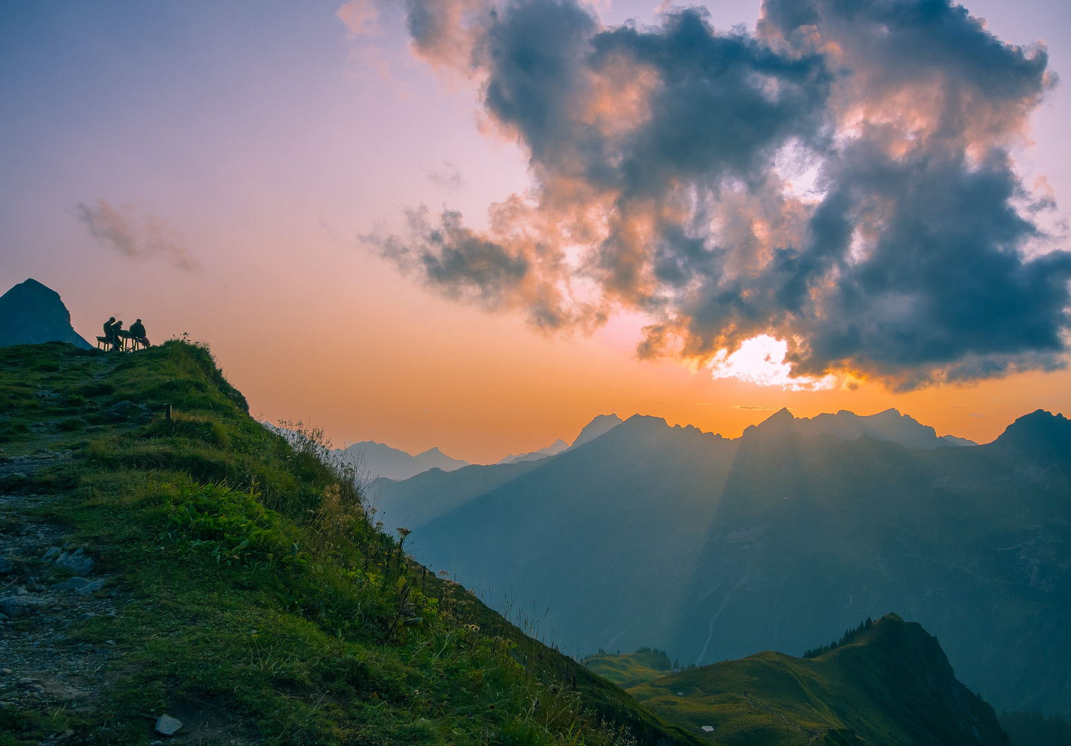 Abends an der Rappenseehütte 