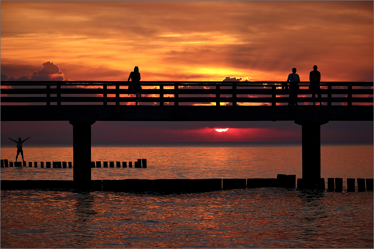 Abends an der Seebrücke...